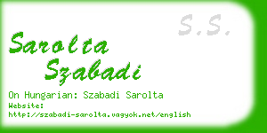 sarolta szabadi business card